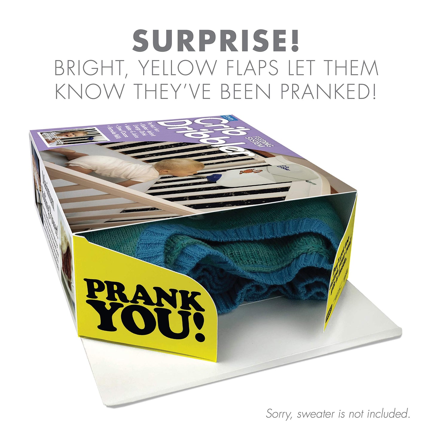 Prank-O Crib Dribbler – Funniest Empty Gag Gift Box | As Seen on Shark Tank | White Elephant & Christmas 2025 | Prank Pack