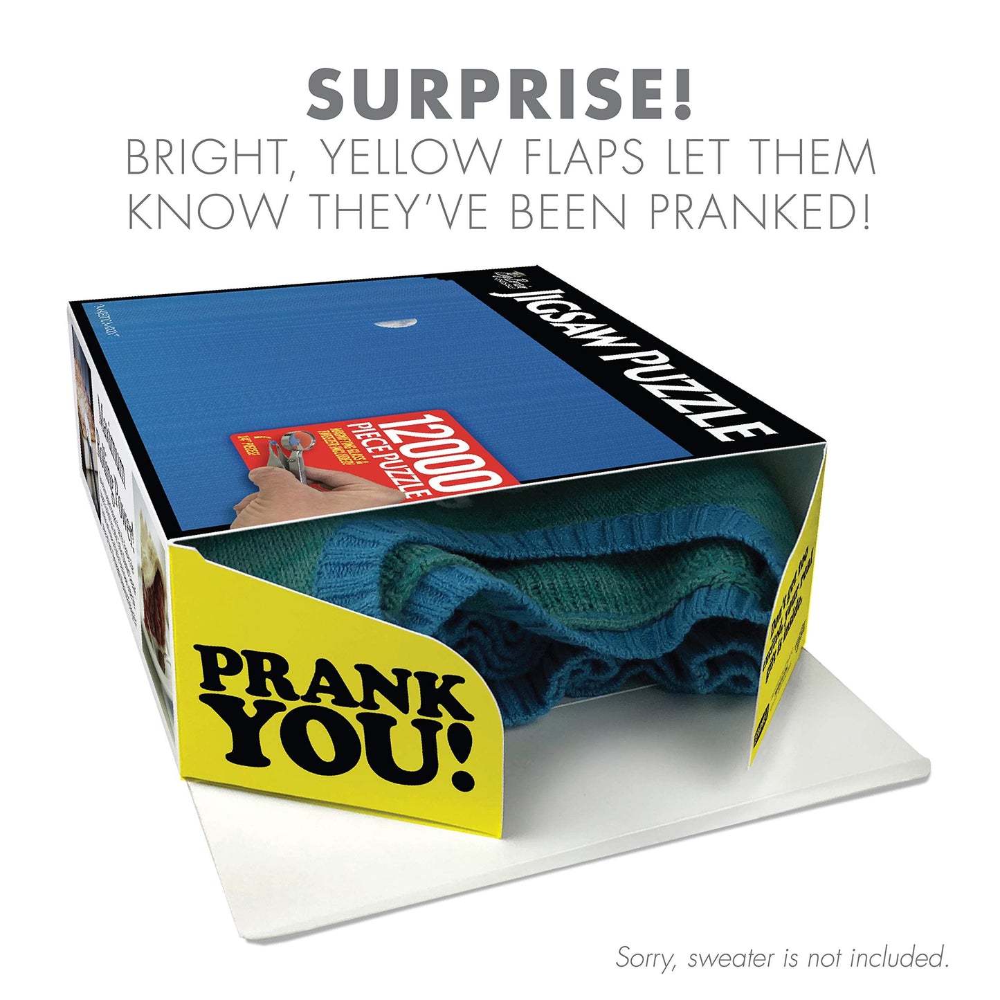 Prank-O 12,000-Piece Puzzle Prank Box | White Elephant Gag Gift for Holidays - As Seen on Shark Tank