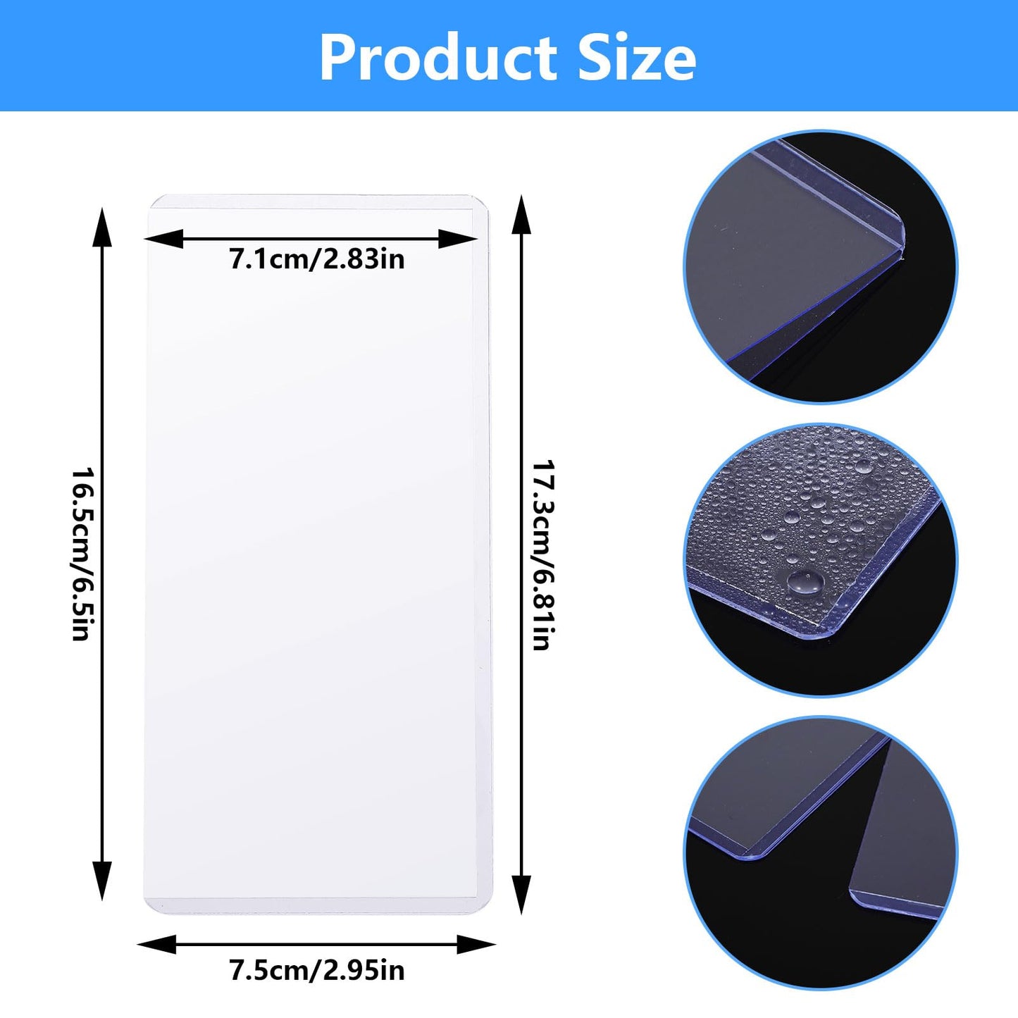 Prasacco 6 Packs Clear Dollar Bill Sleeves – PVC Currency Holder & Display Case