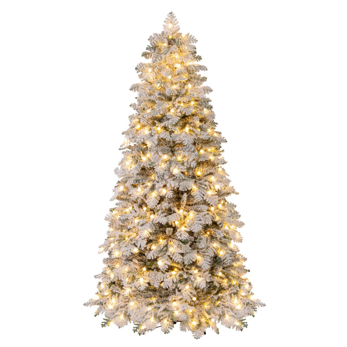Pre-Lit Artificial Christmas Tree with Mixed Branch Tips-180 cm