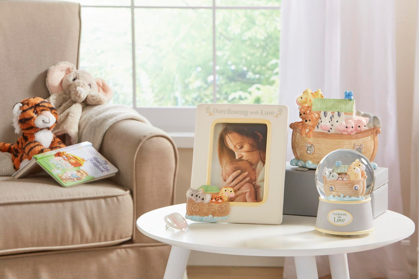 Precious Moments Noah's Ark Porcelain Baby Bank - Nursery Decor with Top Slot 173434