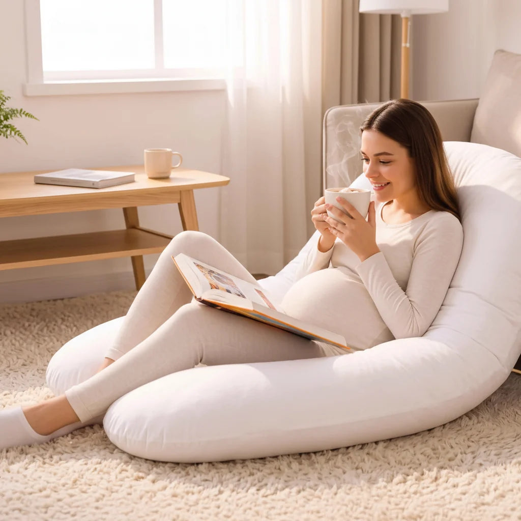 U-Shaped Pregnancy Pillow with Washable Cover