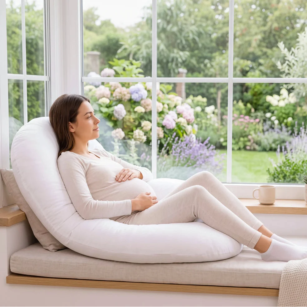 U-Shaped Pregnancy Pillow with Washable Cover