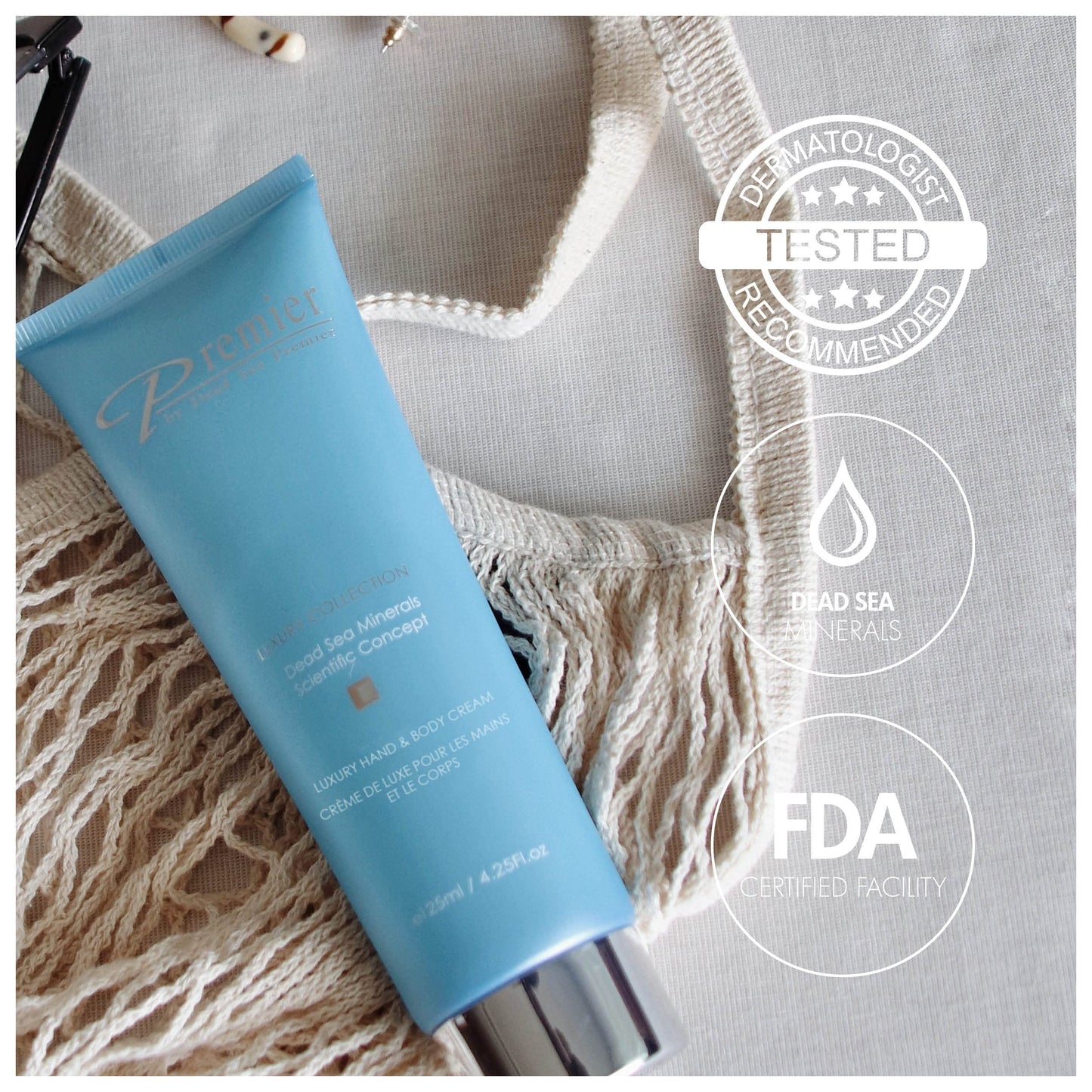 Premier Dead Sea Luxury Hand & Body Cream – Hydrating & Fast-Absorbing