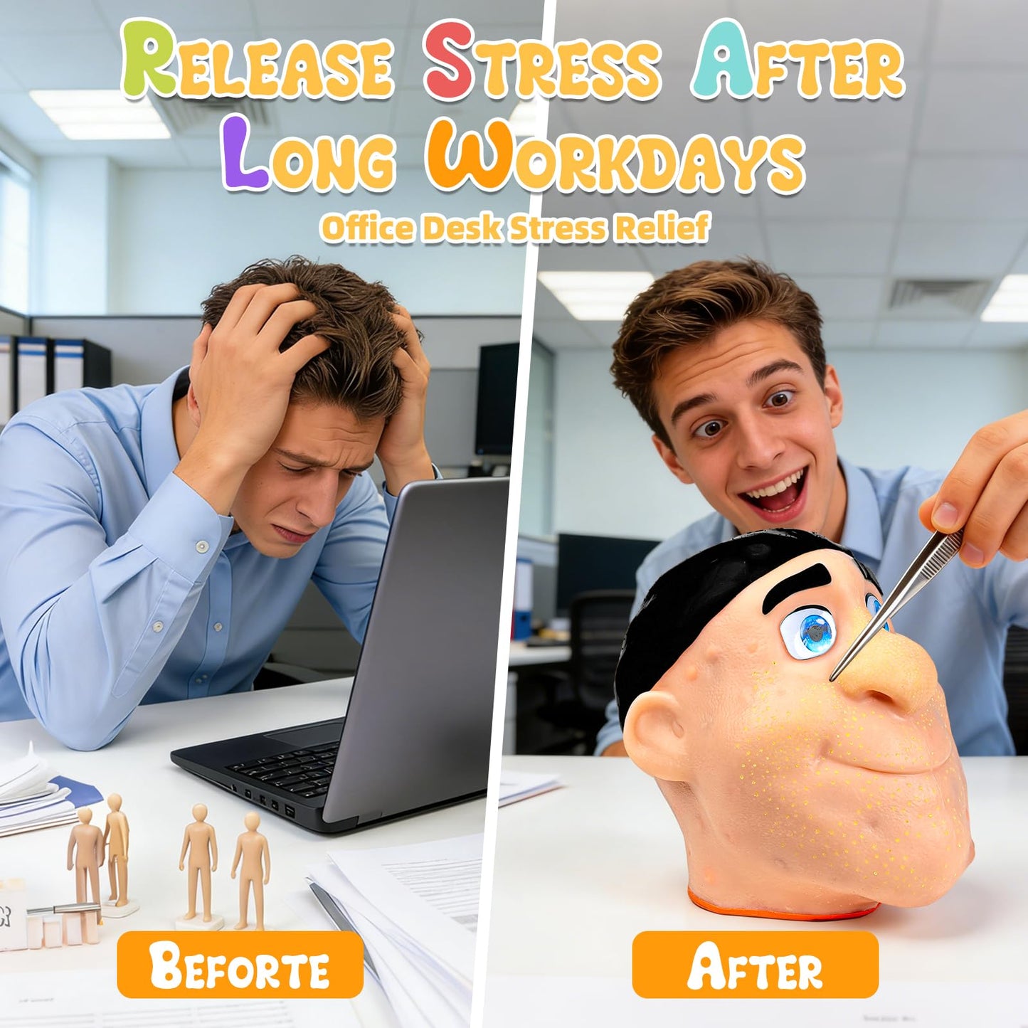2026 Premium Pack Refillable Pimple Popping Toy — Big Head Squeeze for Stress Relief