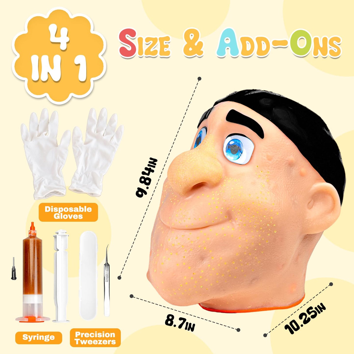 2026 Premium Pack Refillable Pimple Popping Toy — Big Head Squeeze for Stress Relief