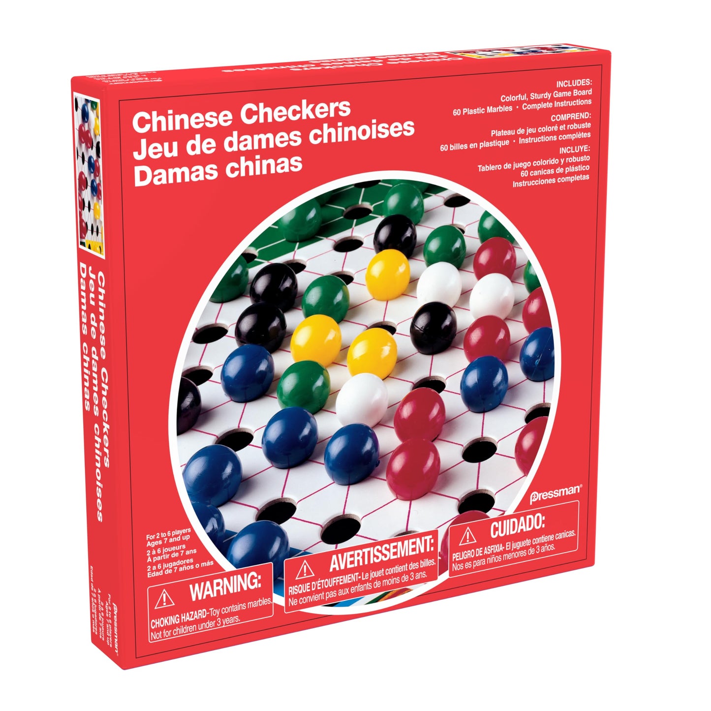 Pressman Chinese Checkers – Classic Strategy Board Game for 2-6 Players | Ages 7+