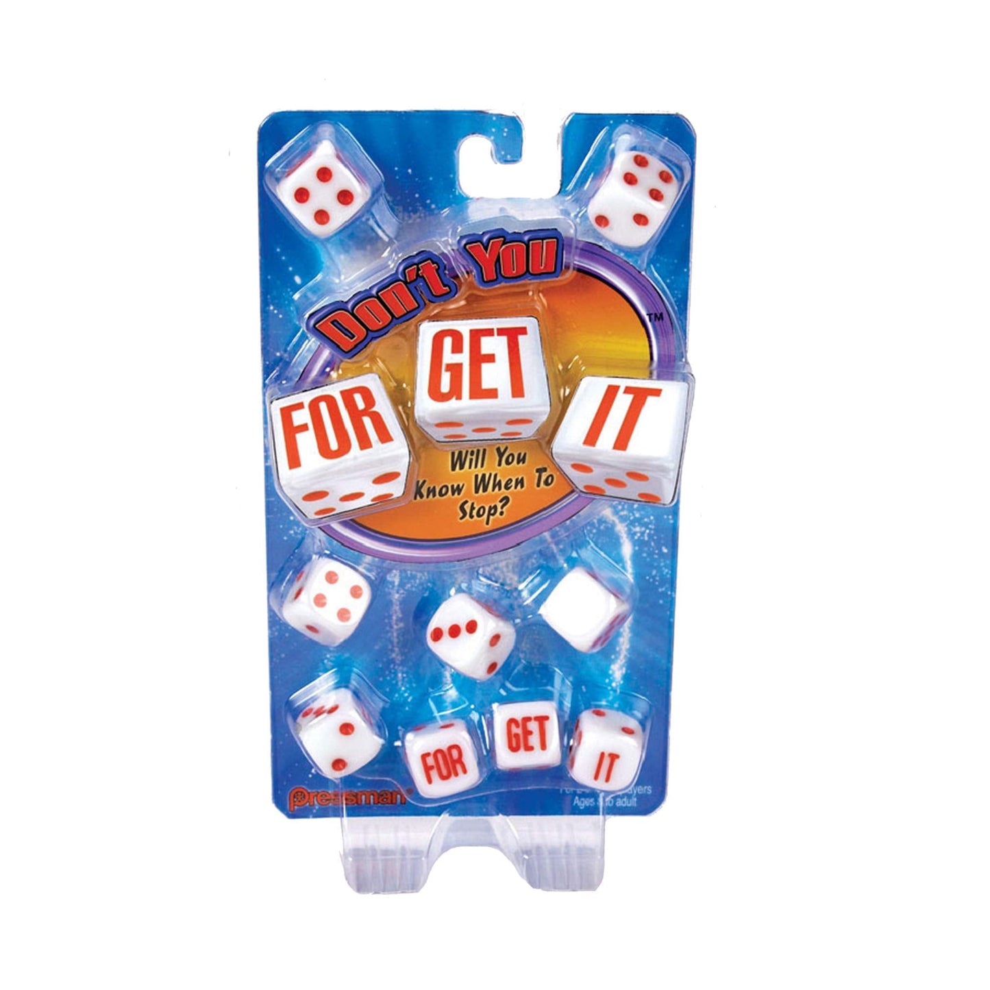 Pressman Don't You Forget It - Blue 5-Inch Dice Game for 2 Players