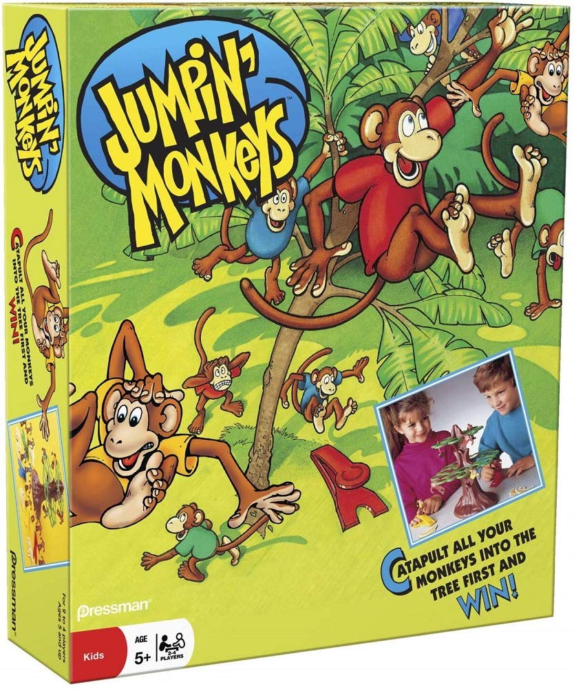 Pressman Jumpin' Monkeys: Catapult Your Monkeys Into the Tree | 5+ | 2-4 Players