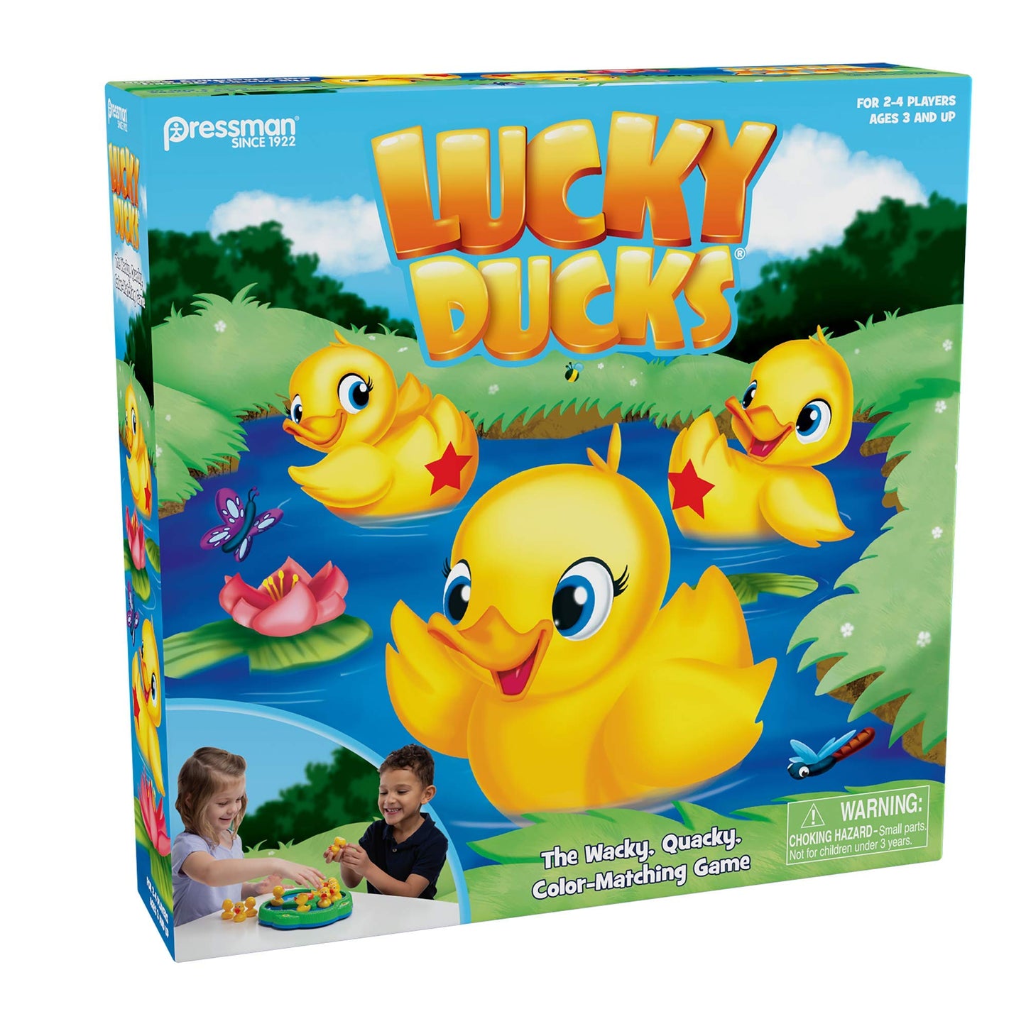 Pressman Lucky Ducks — Moving Memory & Matching Game for Kids 3+, 2-4 Players