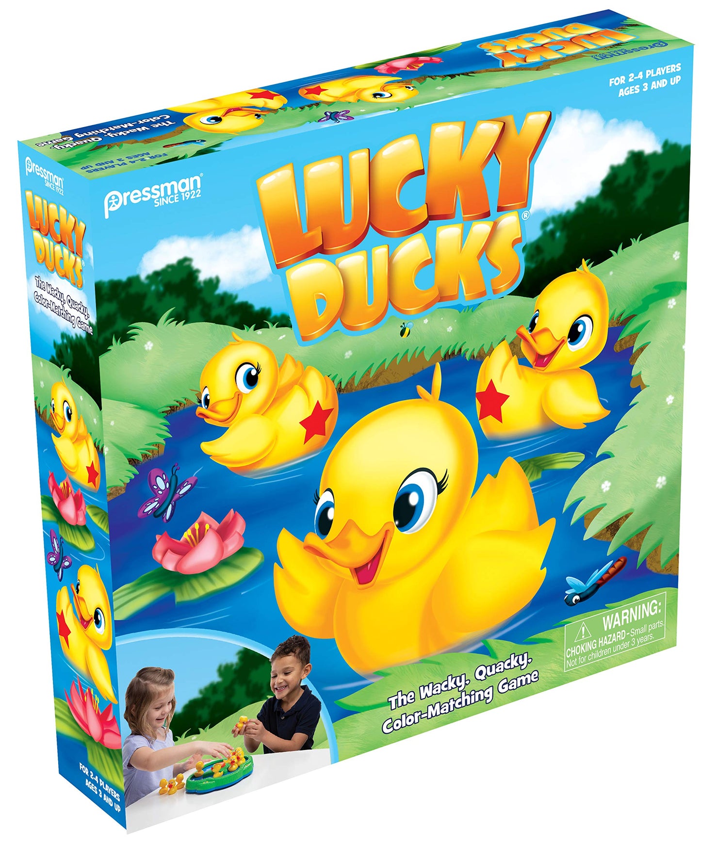 Pressman Lucky Ducks — Moving Memory & Matching Game for Kids 3+, 2-4 Players
