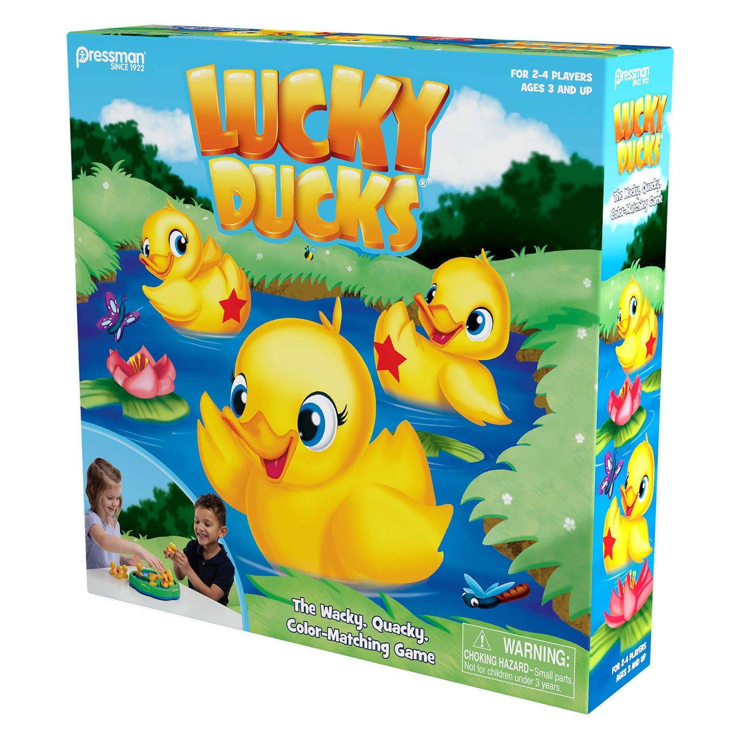 Pressman Lucky Ducks — Moving Memory & Matching Game for Kids 3+, 2-4 Players