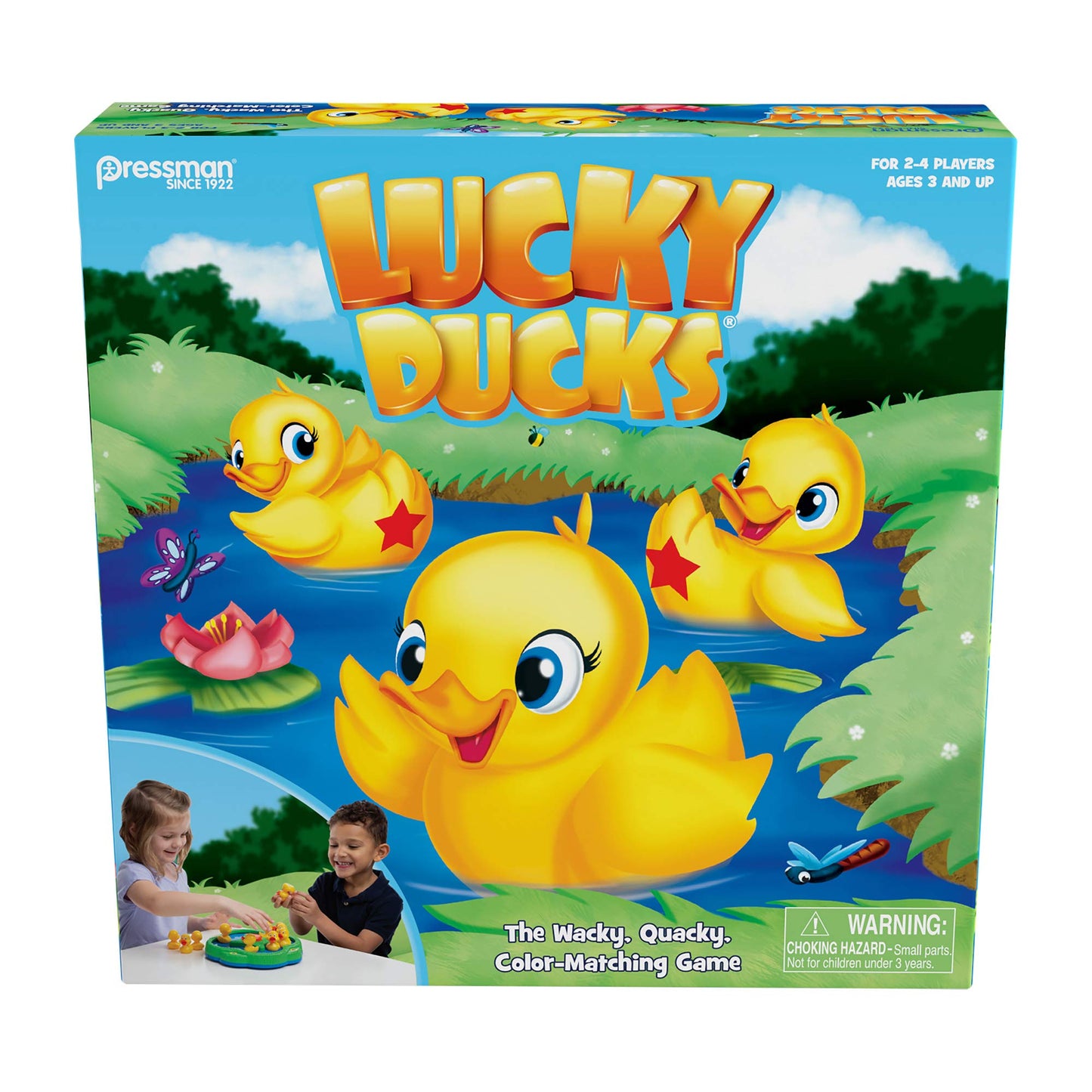 Pressman Lucky Ducks — Moving Memory & Matching Game for Kids 3+, 2-4 Players