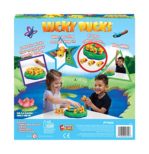Pressman Lucky Ducks — Moving Memory & Matching Game for Kids 3+, 2-4 Players