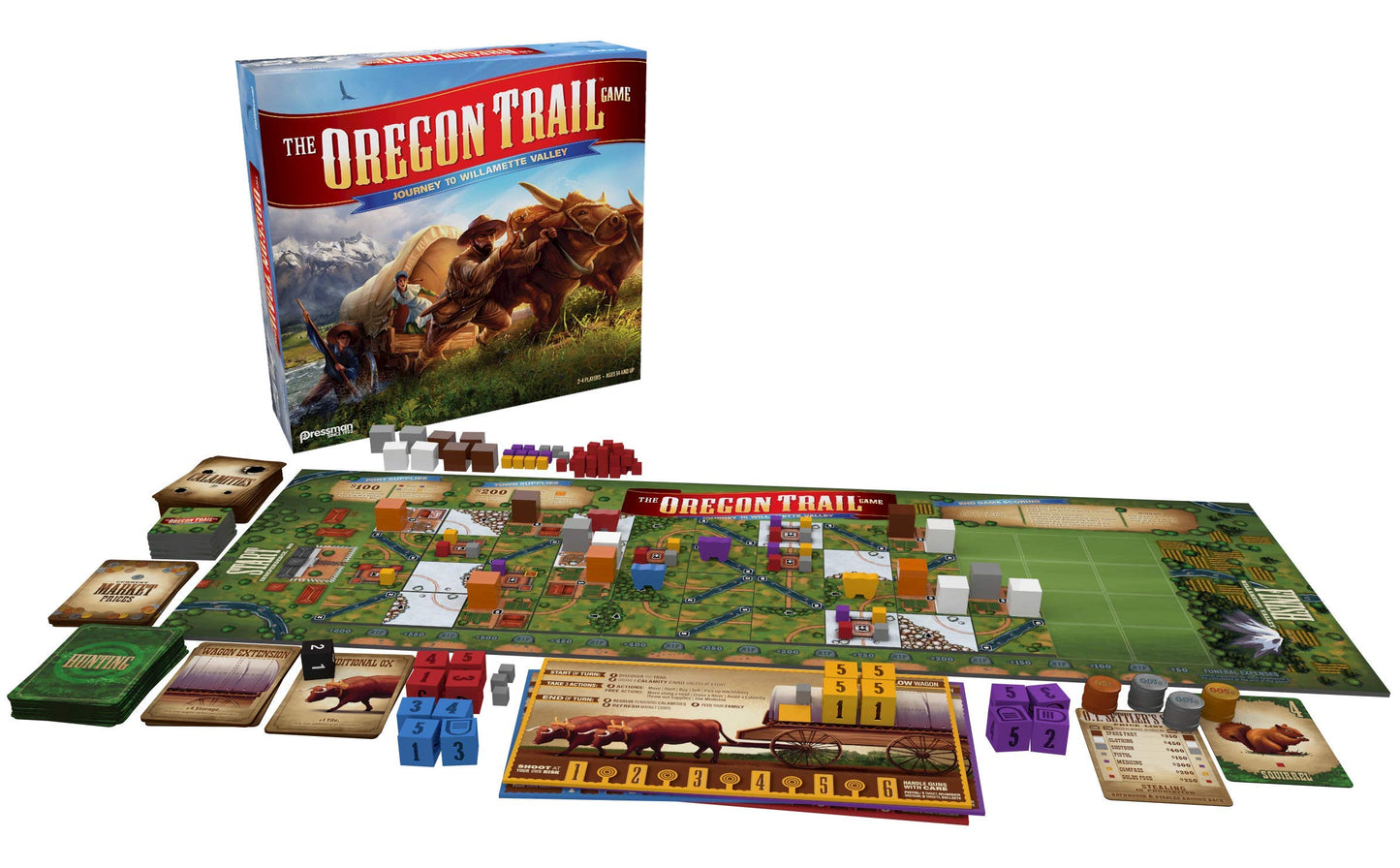 Pressman The Oregon Trail: Journey to Willamette Valley - Family Strategy Board Game