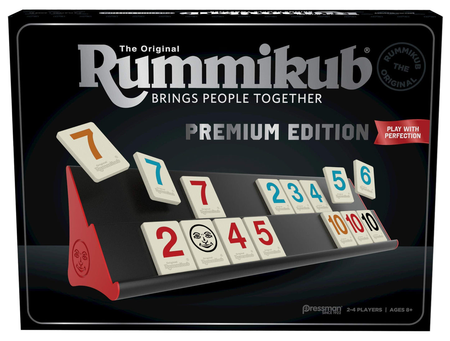 Pressman Rummikub Premium Edition – Engraved Tiles, Racks & Storage Bag