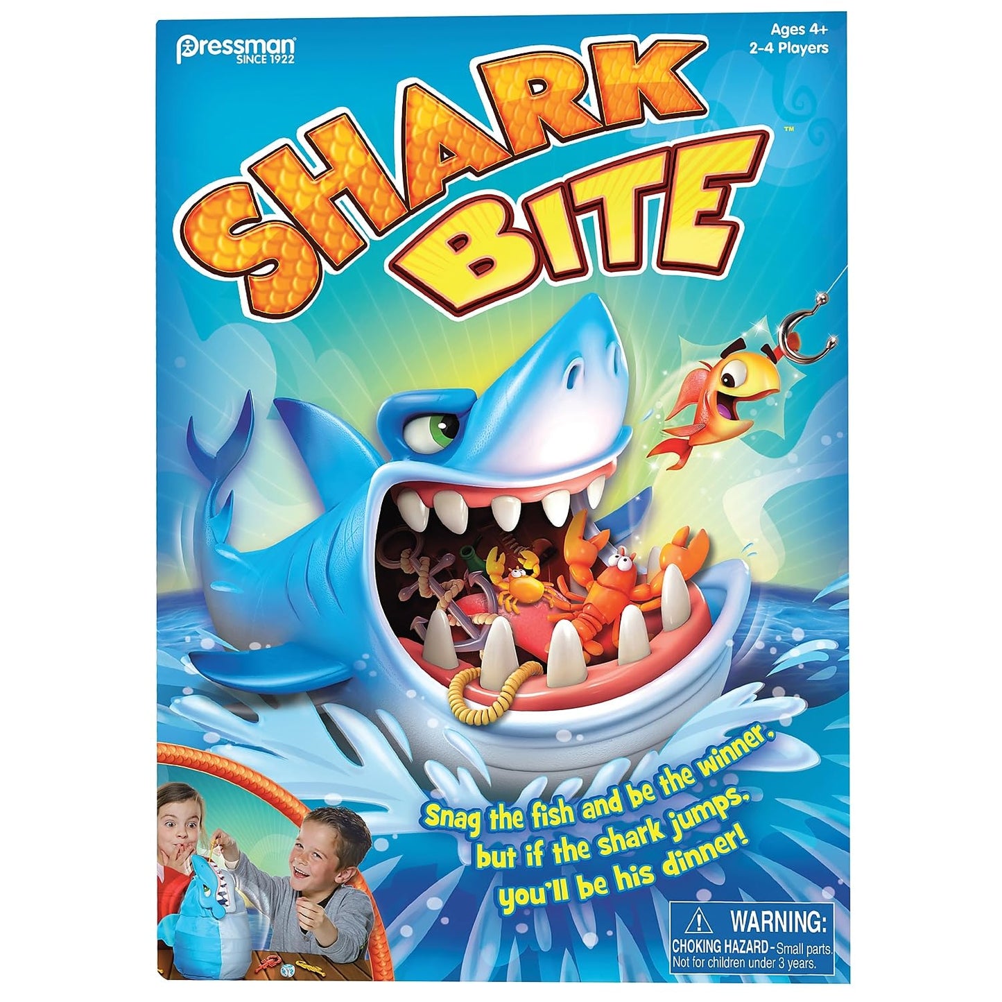 Shark Bite by Pressman Blue Sky: Roll the Die and Fish for Colorful Sea Creatures