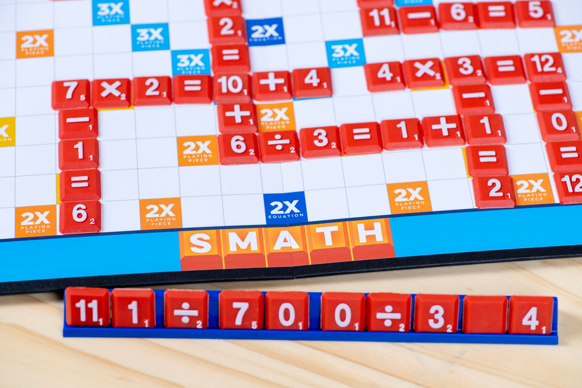 Pressman SMATH - The Crossword-Style Math Game for 2-4 Players (Ages 6+)