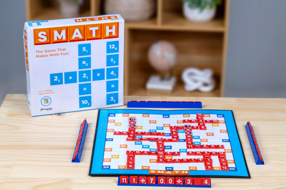 Pressman SMATH - The Crossword-Style Math Game for 2-4 Players (Ages 6+)