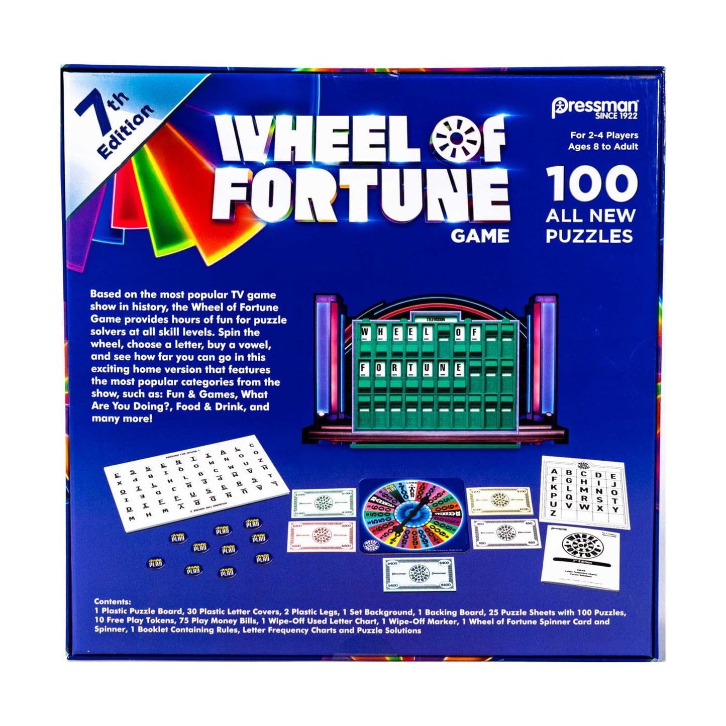 Pressman Wheel of Fortune Game 7th Edition – Spin, Solve, Win