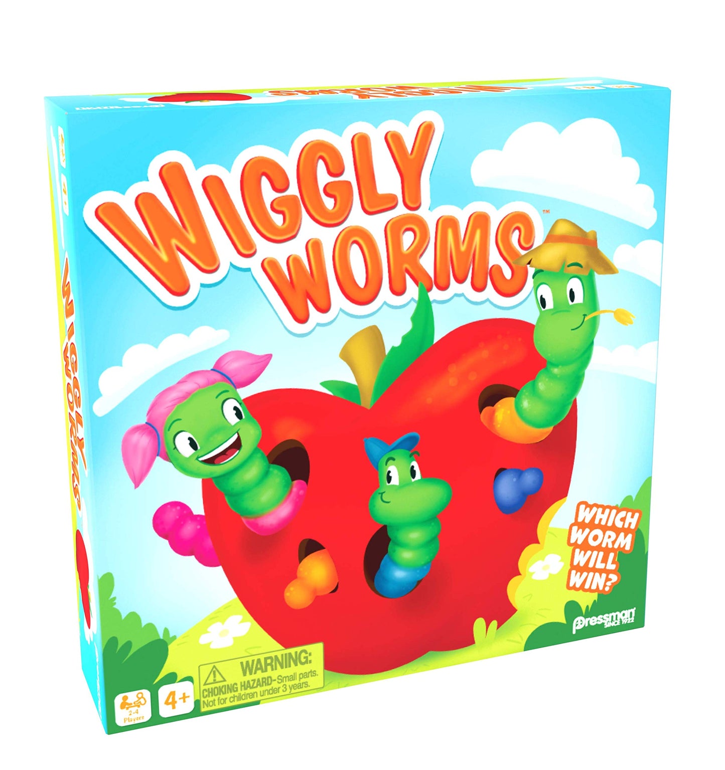 Pressman Wiggly Worms Game - Color Matching Memory for Preschoolers, Ages 4+