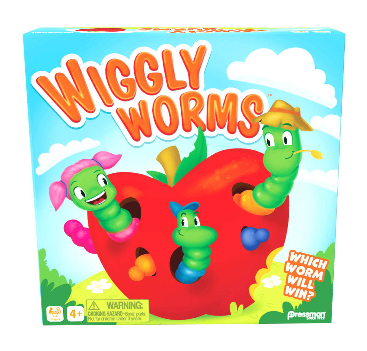 Pressman Wiggly Worms Game - Color Matching Memory for Preschoolers, Ages 4+