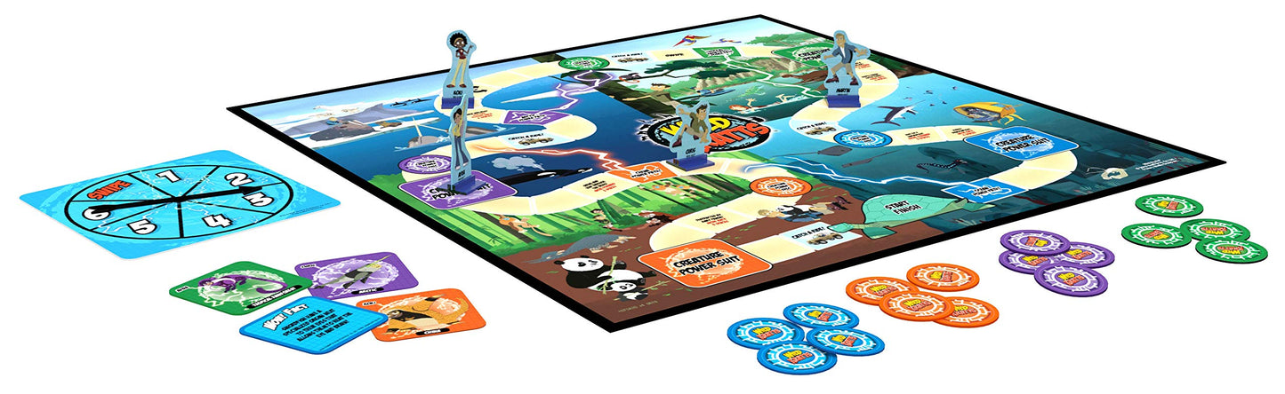 Pressman Wild Kratts Race Around the World Board Game – Multicolor, 5 Inches, for 2-4 Players