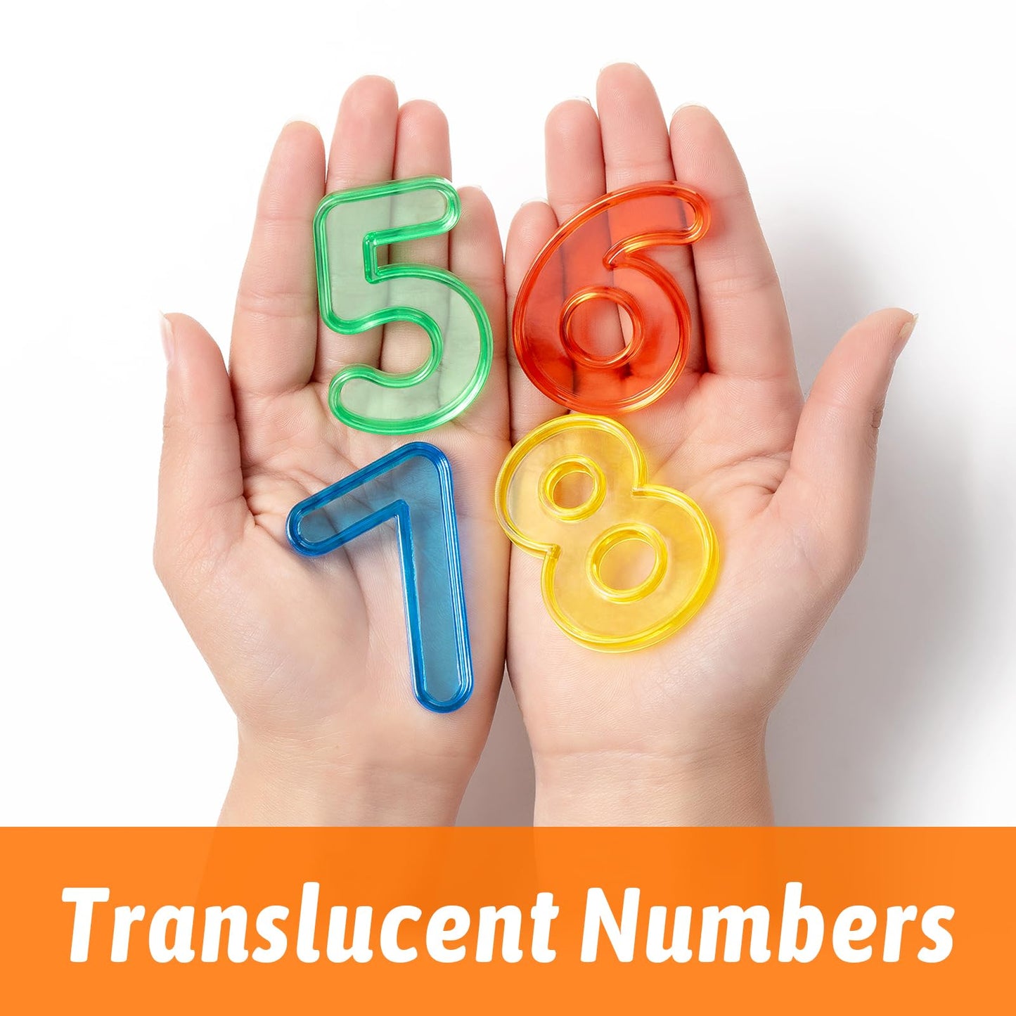 PreTrans 48 Pcs Numbers & Symbols Set – Light Table Math