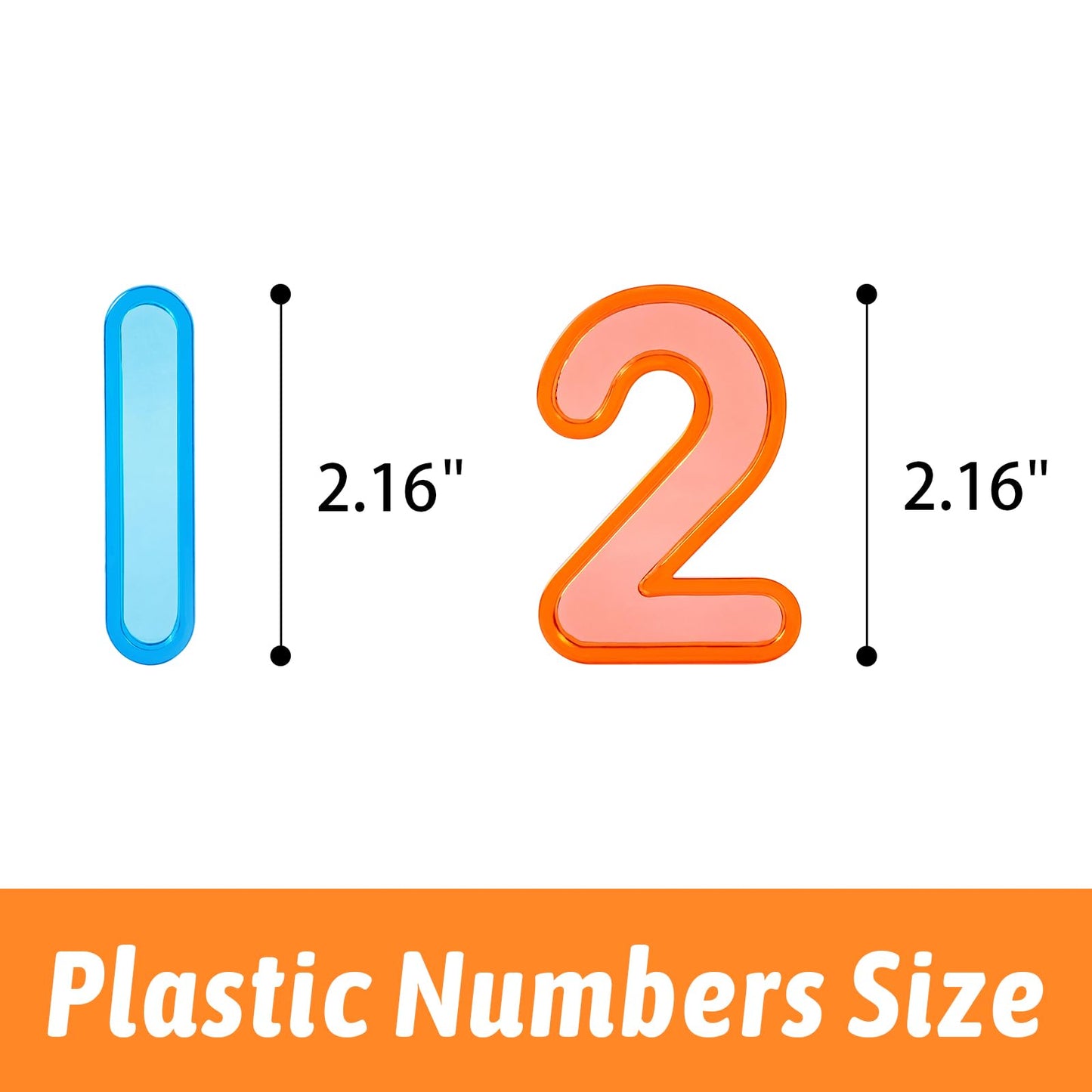 PreTrans 48 Pcs Numbers & Symbols Set – Light Table Math