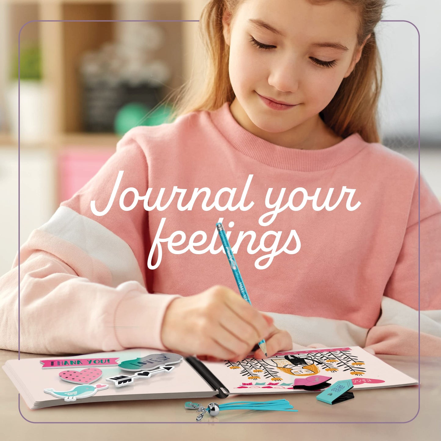Pretty Me DIY Journal Kit for Girls — Creative Scrapbook & Diary Set for Tweens