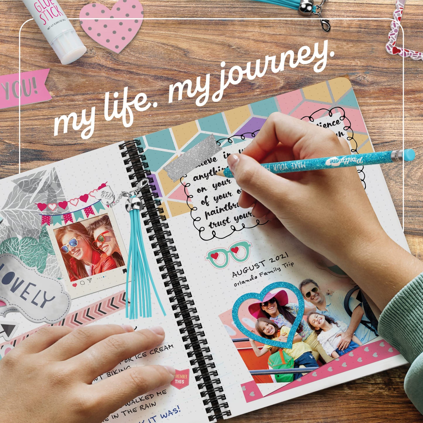Pretty Me DIY Journal Kit for Girls — Creative Scrapbook & Diary Set for Tweens