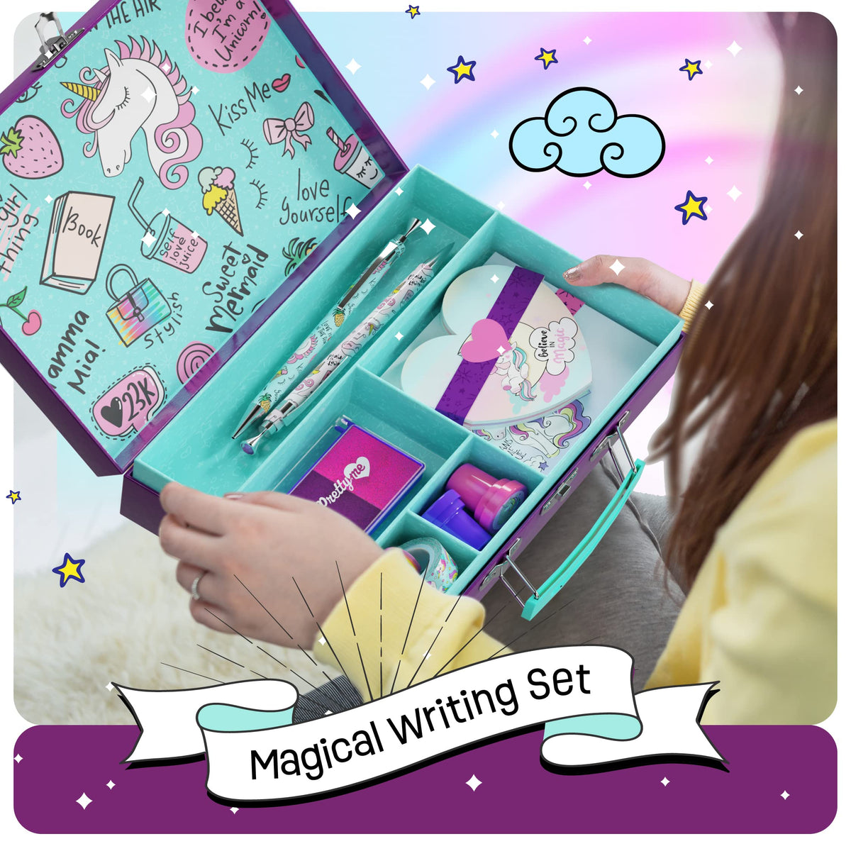Pretty Me Unicorn Stationery Set for Kids – Gift for Girls Aged 6–12