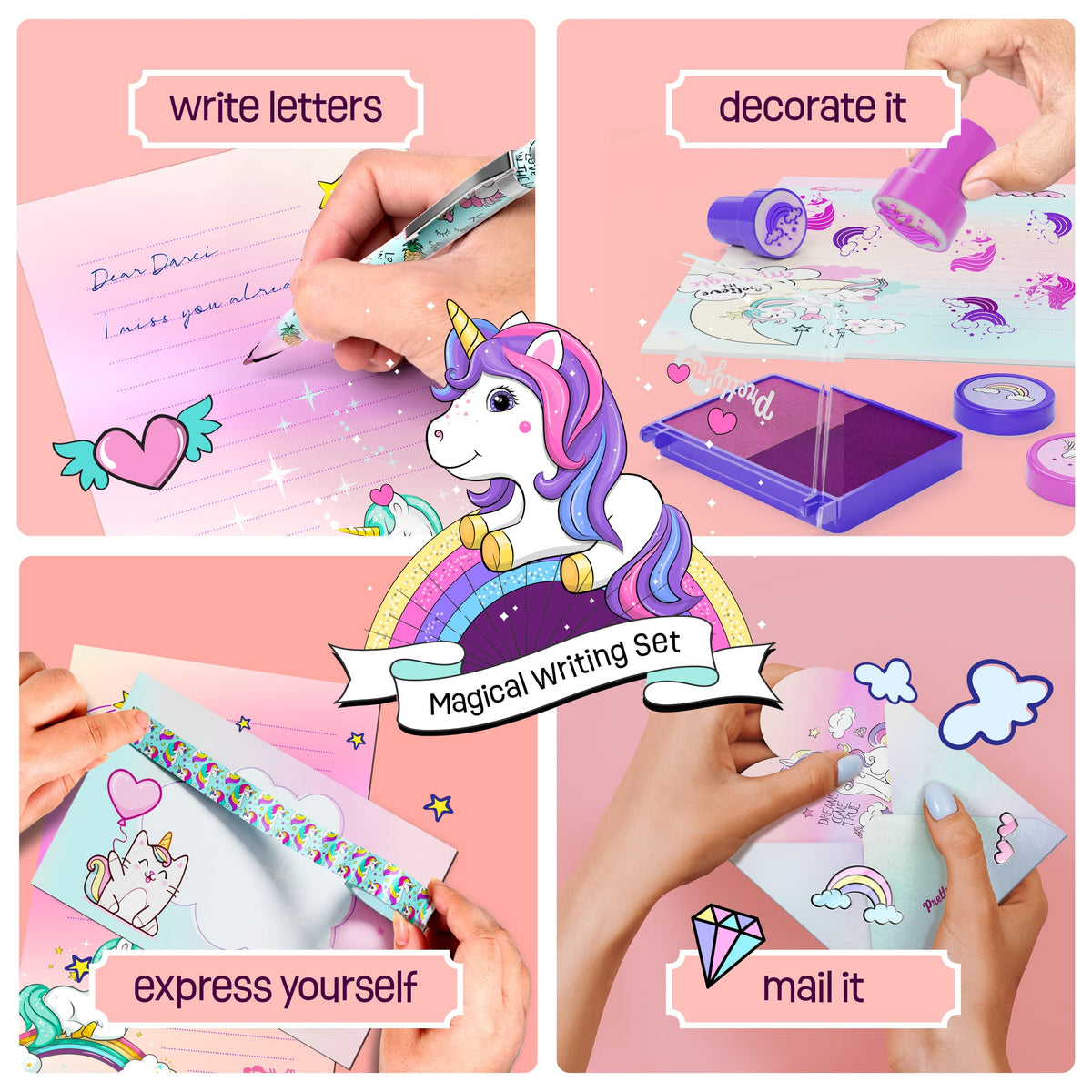 Pretty Me Unicorn Stationery Set for Kids – Gift for Girls Aged 6–12