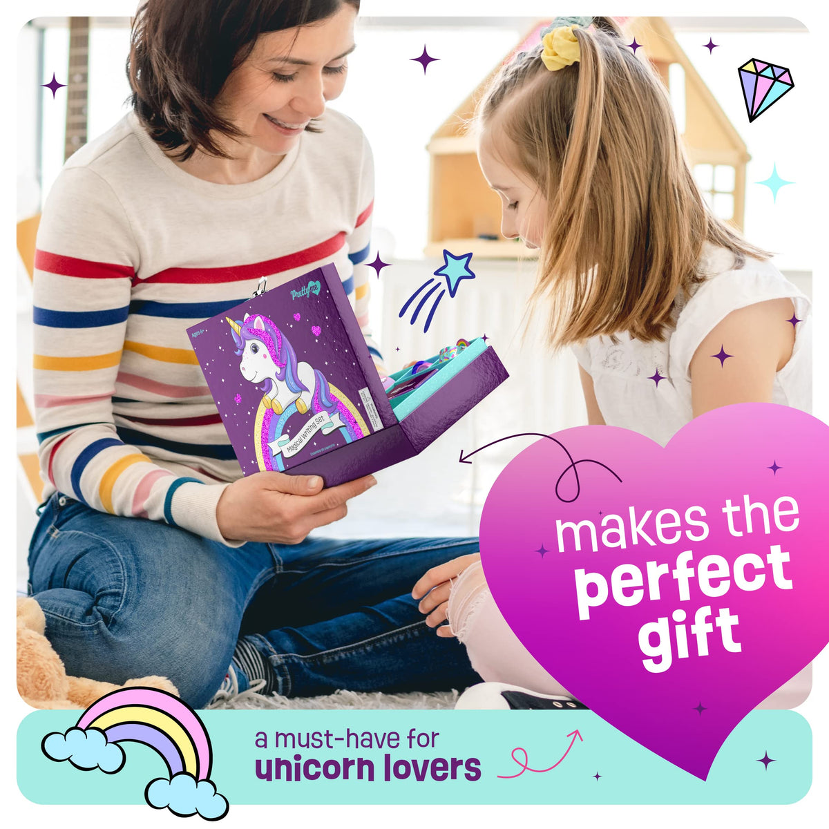 Pretty Me Unicorn Stationery Set for Kids – Gift for Girls Aged 6–12