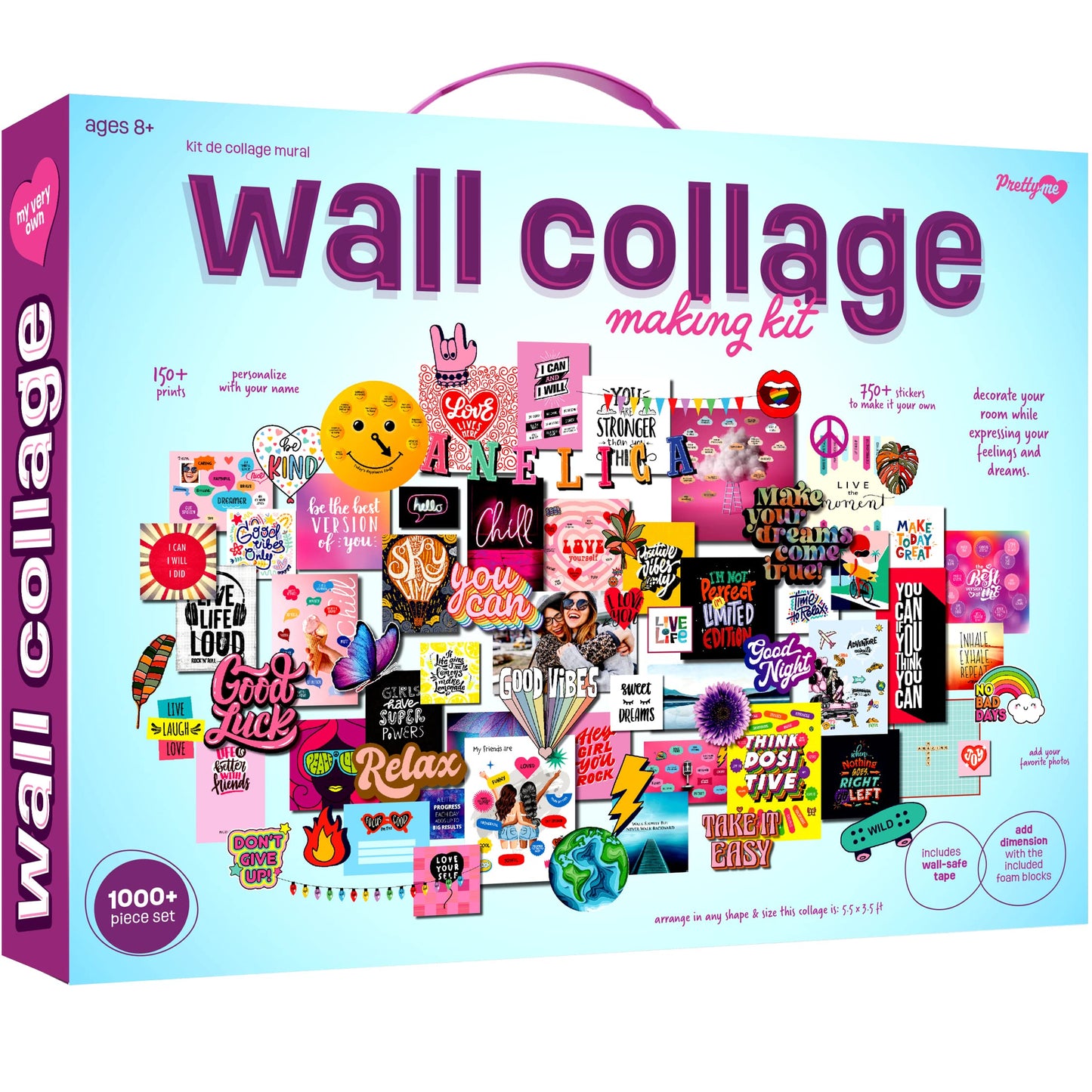 Pretty Me Wall Collage Kit for Teens & Tweens | DIY Bedroom Decor & Gift Idea