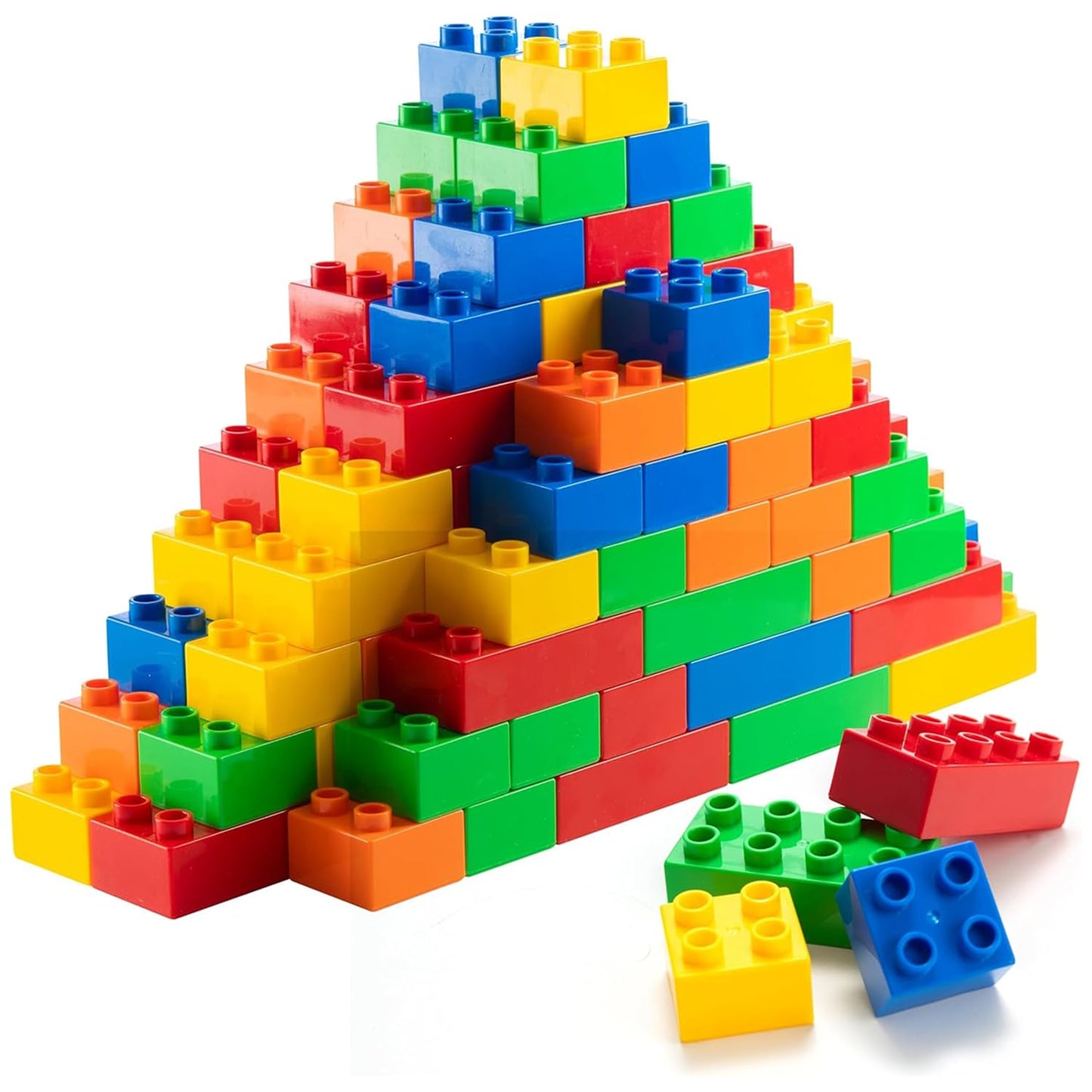 PREXTEX 100-Piece Toddler Building Blocks Set – Jumbo Blocks in 5 Colors