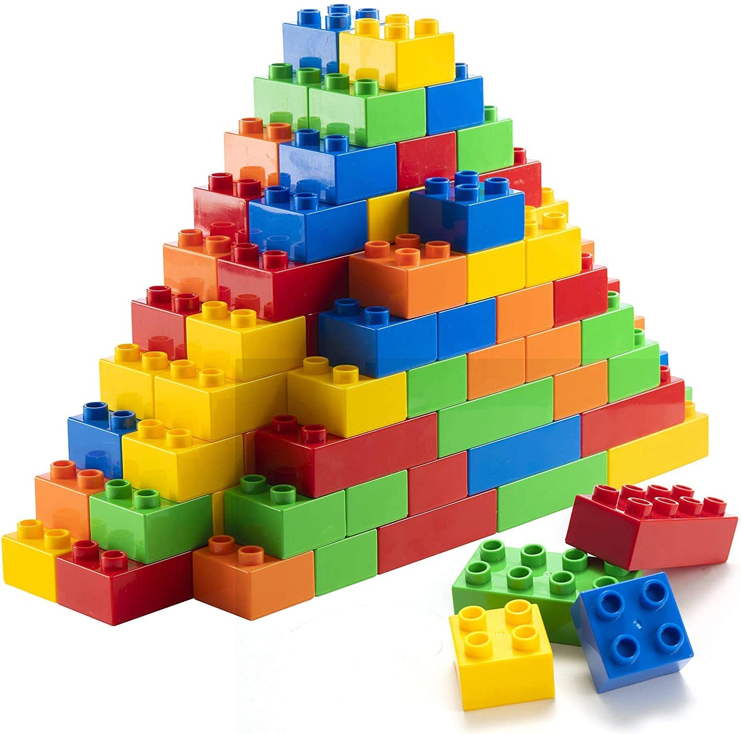 PREXTEX 150-Piece Building Blocks Set – 5-Color Jumbo Blocks for Toddler Creativity & Motor Skills