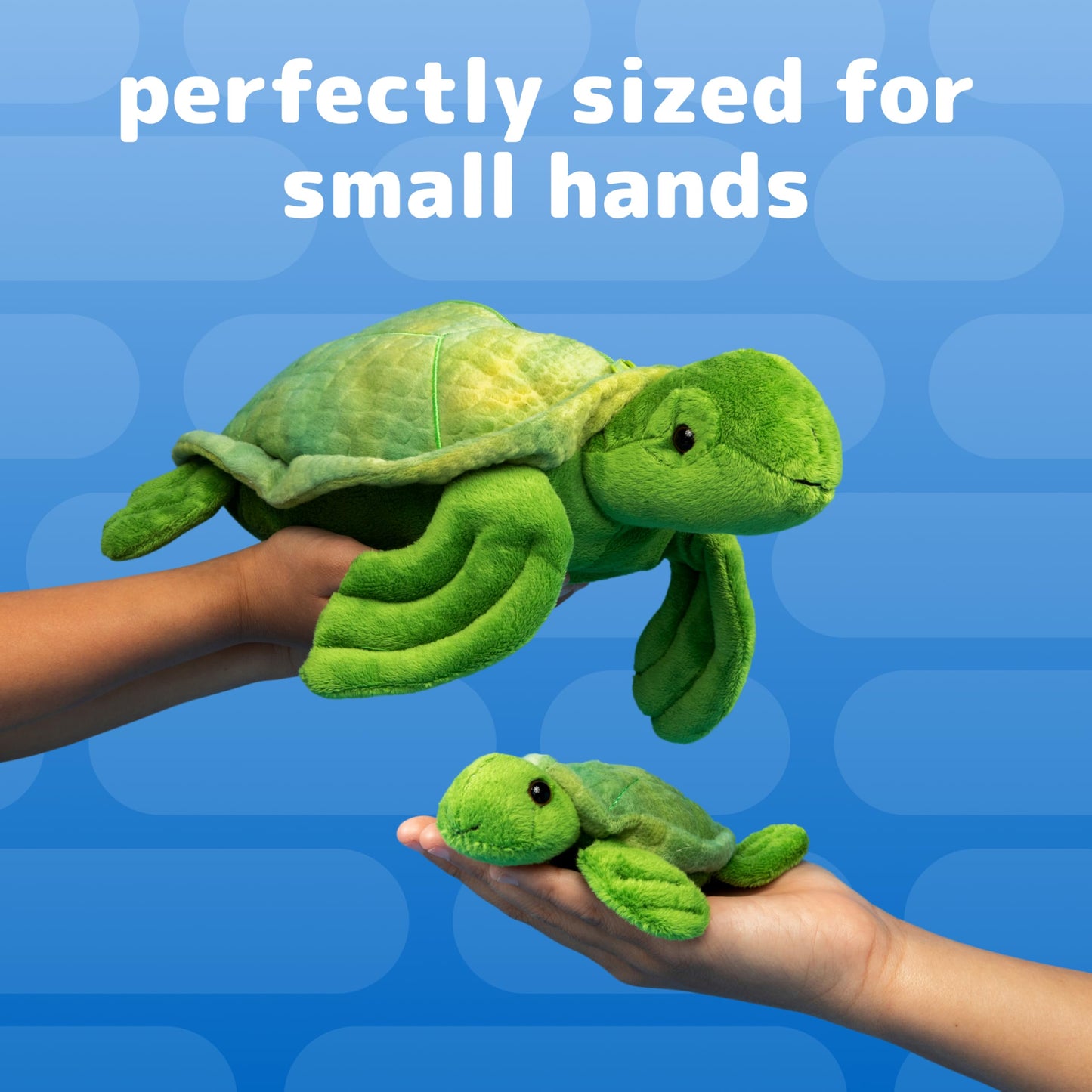 PREXTEX Plush Turtle Set: Large Mommy Turtle with 3 Baby Turtles – Zippered Plush Toy for Kids