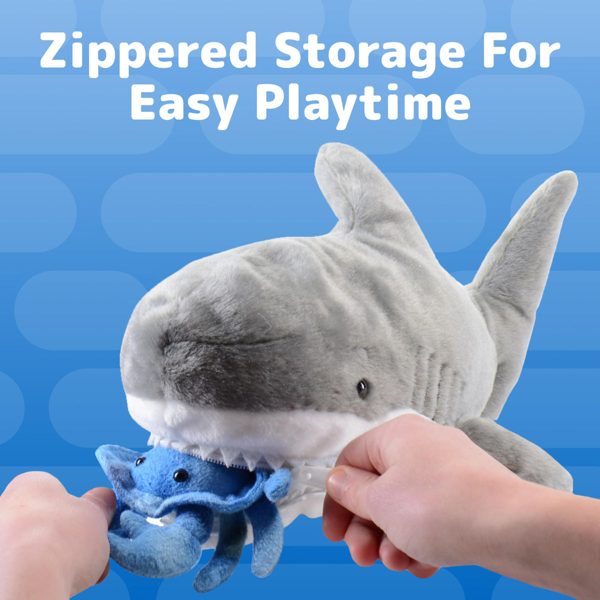 PREXTEX Plush Shark Toy with 5 Sea Animals – Giant Stuffed Animals for Kids 3+