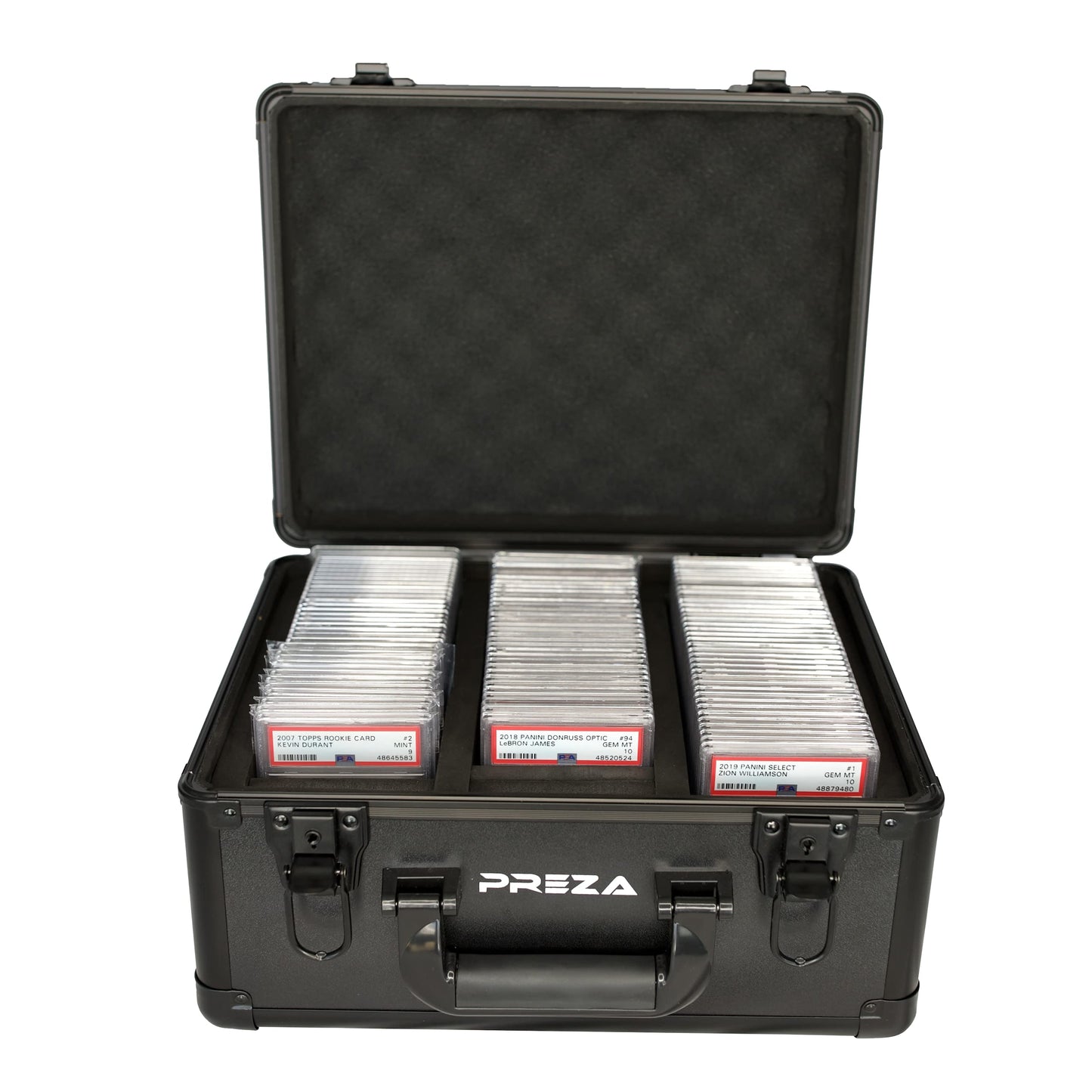 PREZA Graded Card Storage Box Black – Premium Slab Case for PSA/BGS Cards