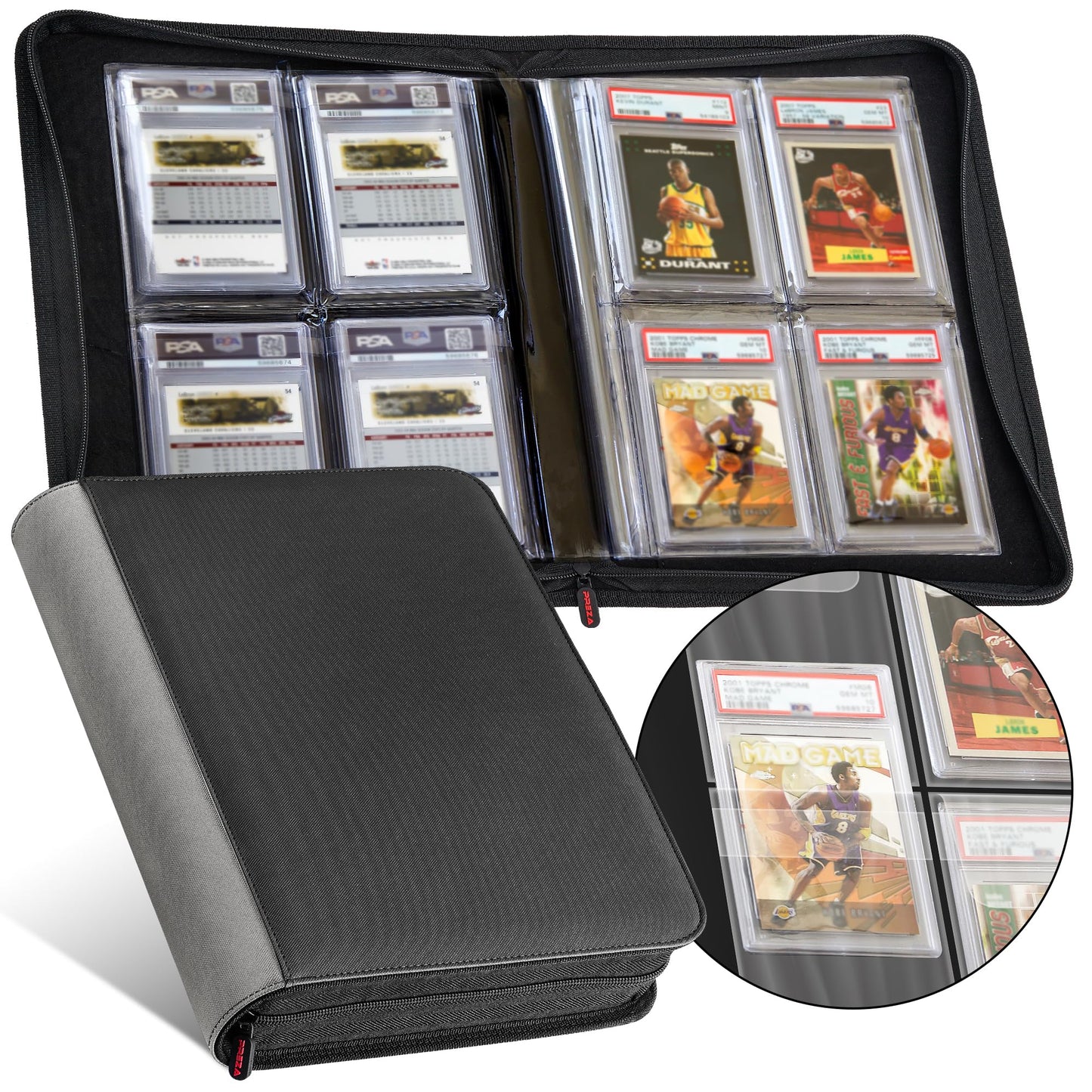 PREZA The Original Slab Binder — 32-Slab Graded Card Storage | PSA, BGS & CGS Compatible (Black)