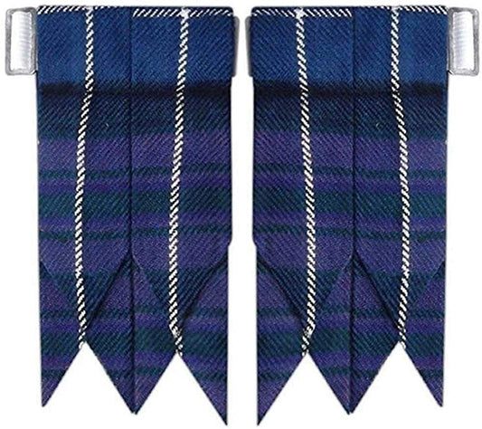 Pride Of Scotland Scottish Kilt Hose Sock Flashes Garter Pointed Highland Wear