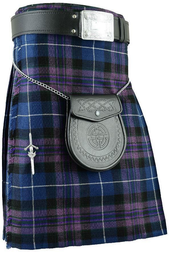 Pride Of Scotland Traditional Highland Tartan Scottish Men's Kilt Outfit Set
