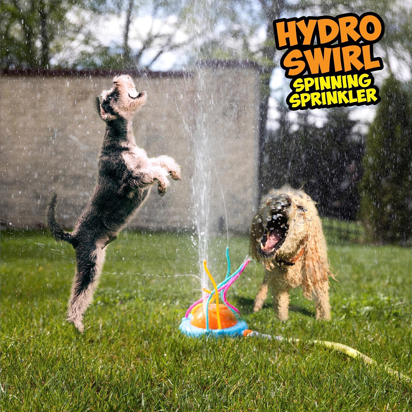 Prime Time Hydro Swirl Spinning Sprinkler – Backyard Water Fun (Color May Vary)