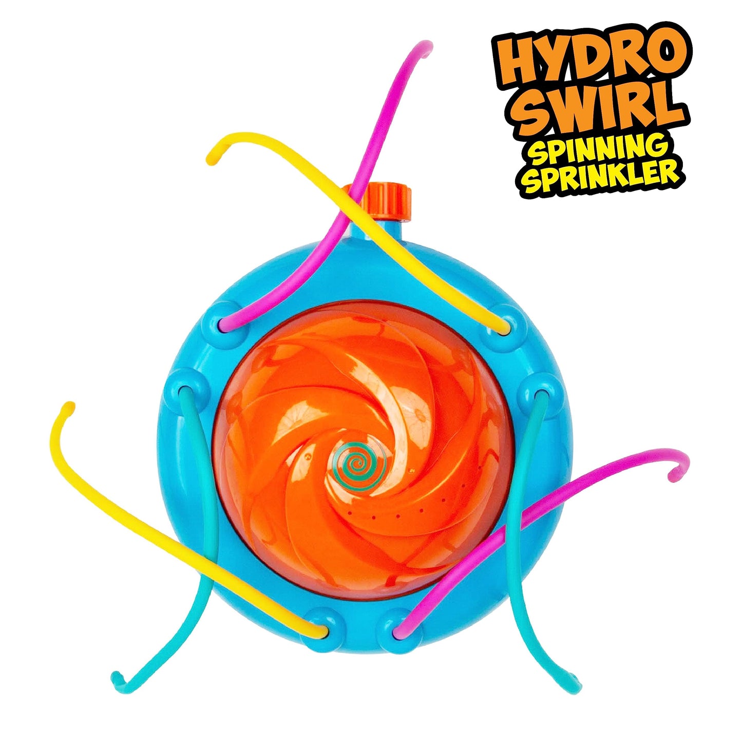 Prime Time Hydro Swirl Spinning Sprinkler – Backyard Water Fun (Color May Vary)