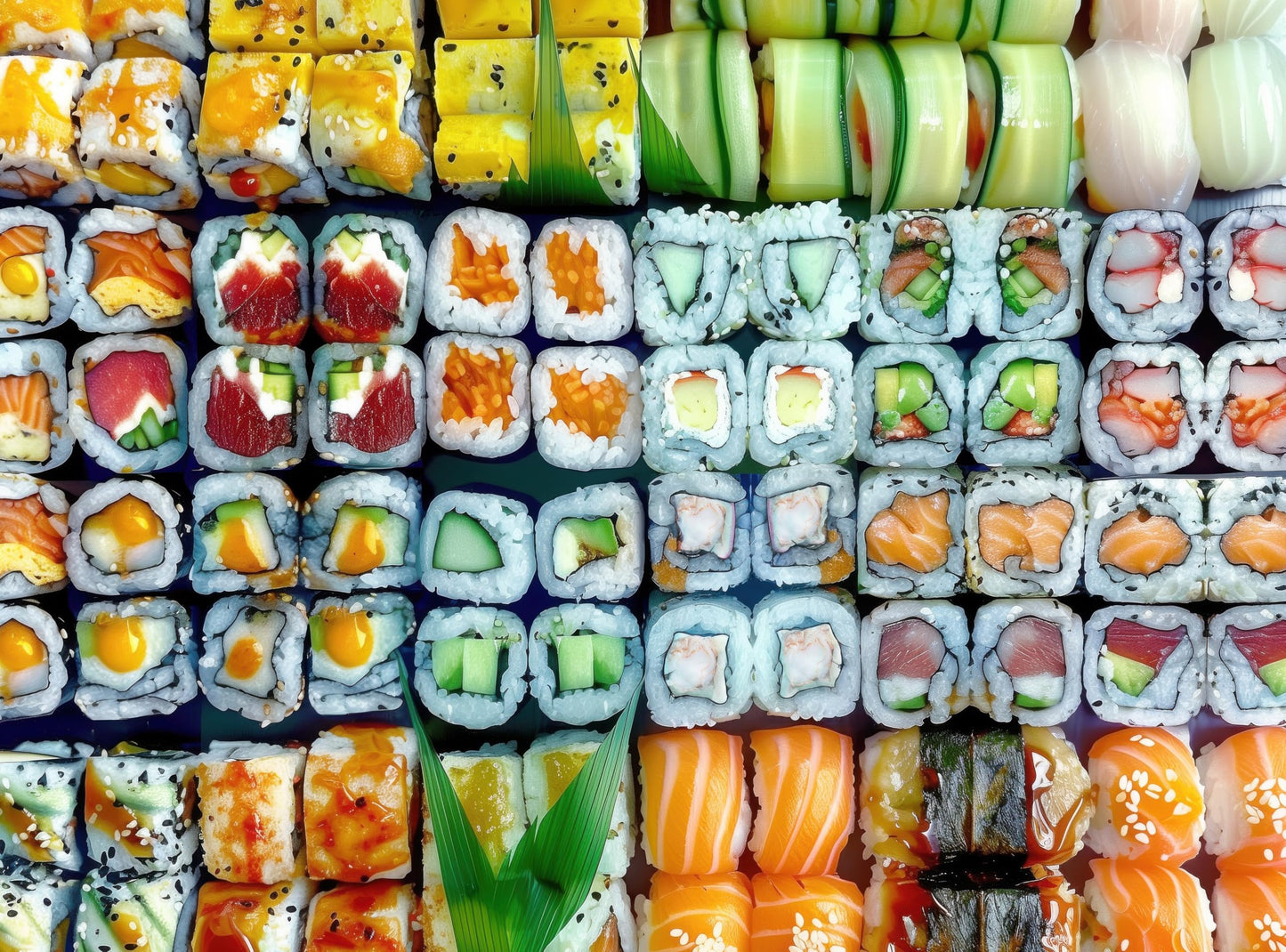 Prime Time Puzzles 1000-Piece Sushi Rolls Collage – Adult Jigsaw (20x27 inches)