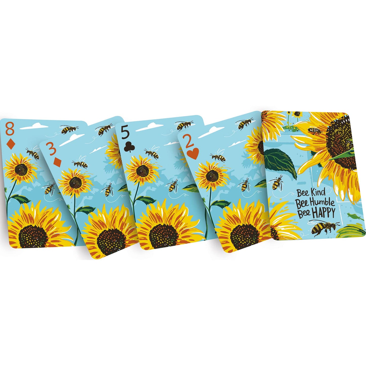 Bee Happy Playing Cards by Primitives by Kathy — 54-Card Deck in Acrylic Case