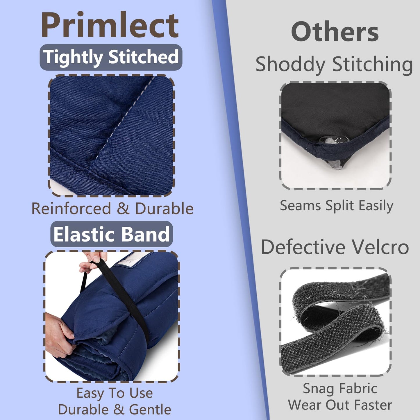 Primlect Toddler Nap Mat with Removable Pillow & Fleece Blanket – 55x22 in, Washable & Portable