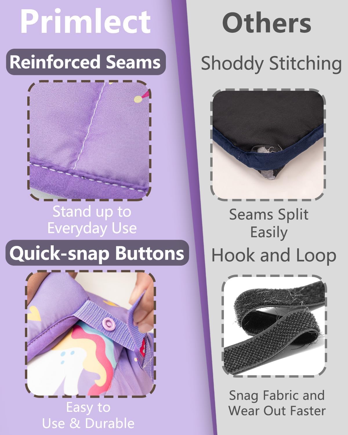 Primlect Toddler Nap Mat with Removable Pillow & Flannel Blanket | Portable Sleep Bag for Daycare, Ages 3–6 (Purple)