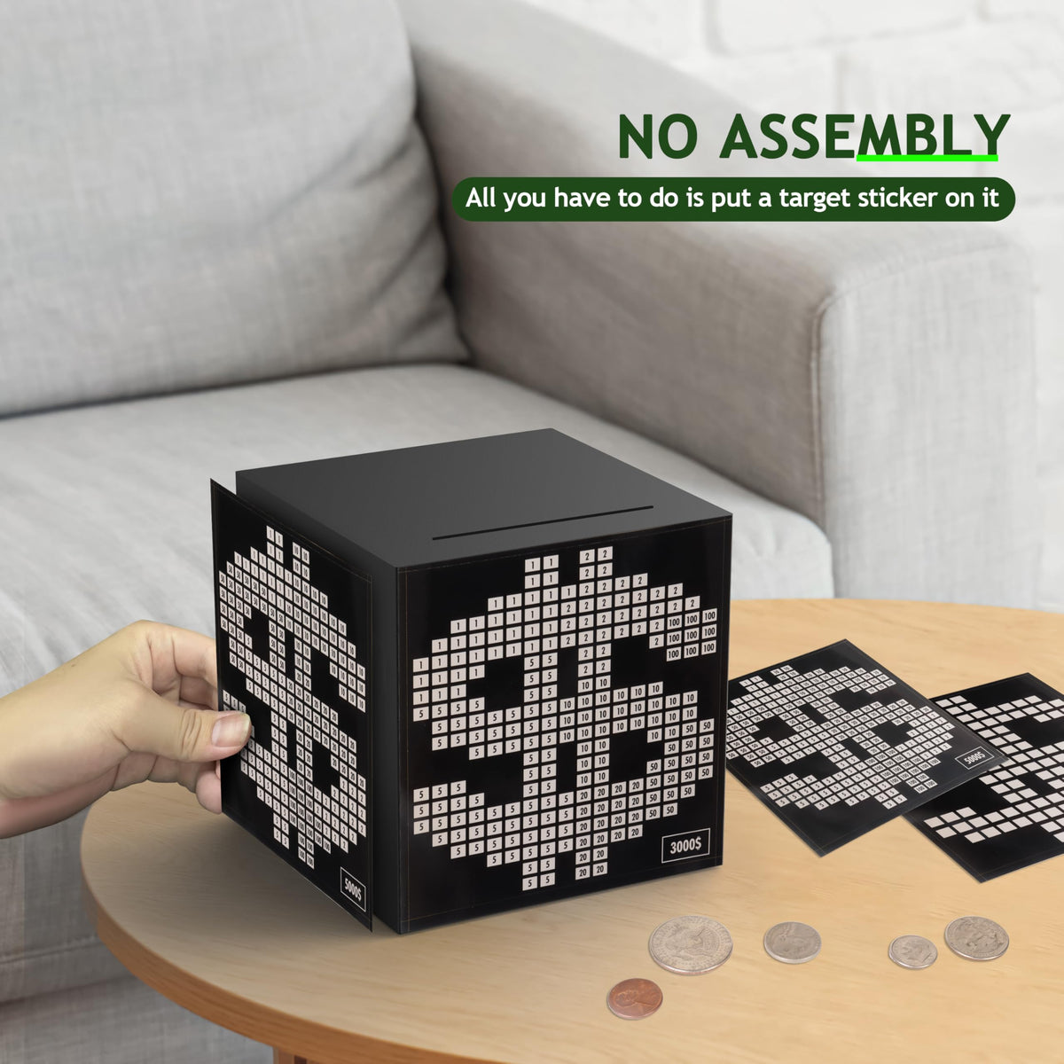 Primo Lines Money Saving Box Challenge – Unbreakable Metal Safe with Goal Tracker